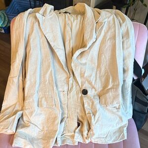 7 For All Mankind Light Cream Blazer